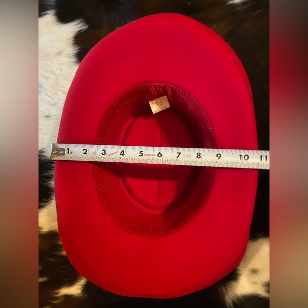 💯% wool felt hat Elegant Red Floral Women's Hat - Picture 9 of 9